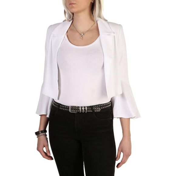 Guess Bell Sleeve Blazer Cropped White Jacket Women White Blazers - Picture 3 of 3